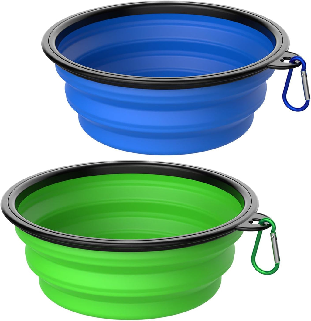 Collapsible Dog Bowls [3 Pack] 34 oz, Travel Dog Bowls, Pet Bowl Portable Foldable Water Food Feeding Dishes with Carabiner Clip for Traveling Hiking Walking-Red & Orange & Yellow - Image 9