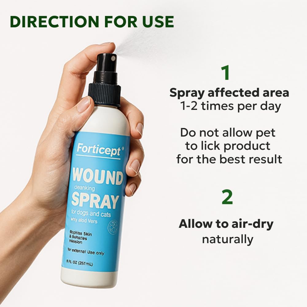 Back of Forticept bottle showing usage instructions