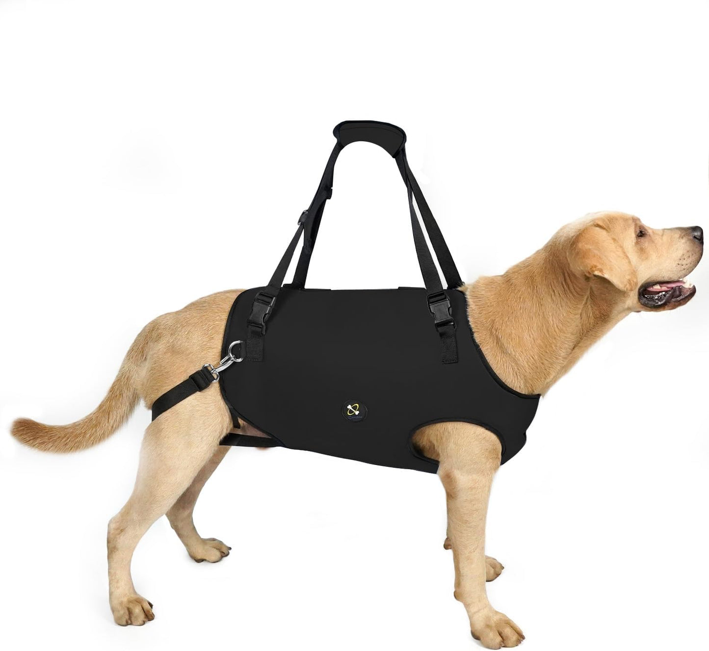 Coodeo Dog Lift Harness black medium front view