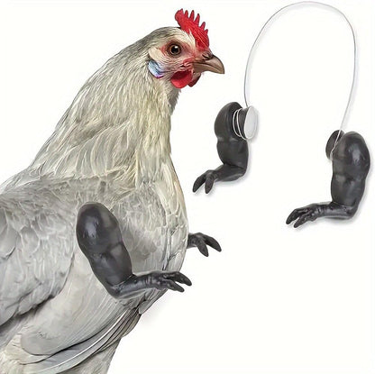Logutia funny chicken arms front view on a hen for social media photos