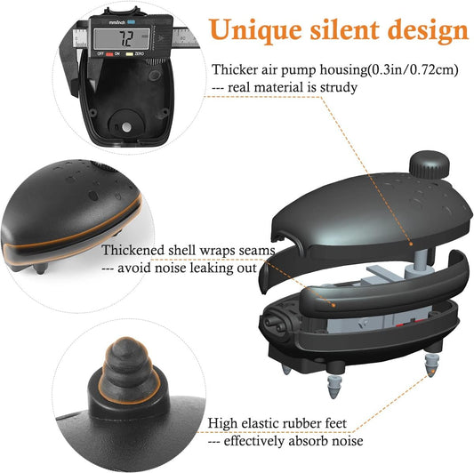 Close up of Hitop air pump adjustable flow control knob