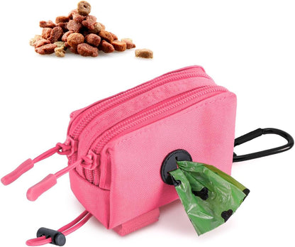 PawistaPal compact travel waste bag holder showing exact dimensions for walking