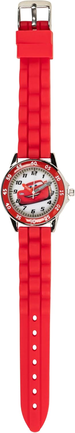 Disney Pixar Cars time teacher watch packaging side angle view.