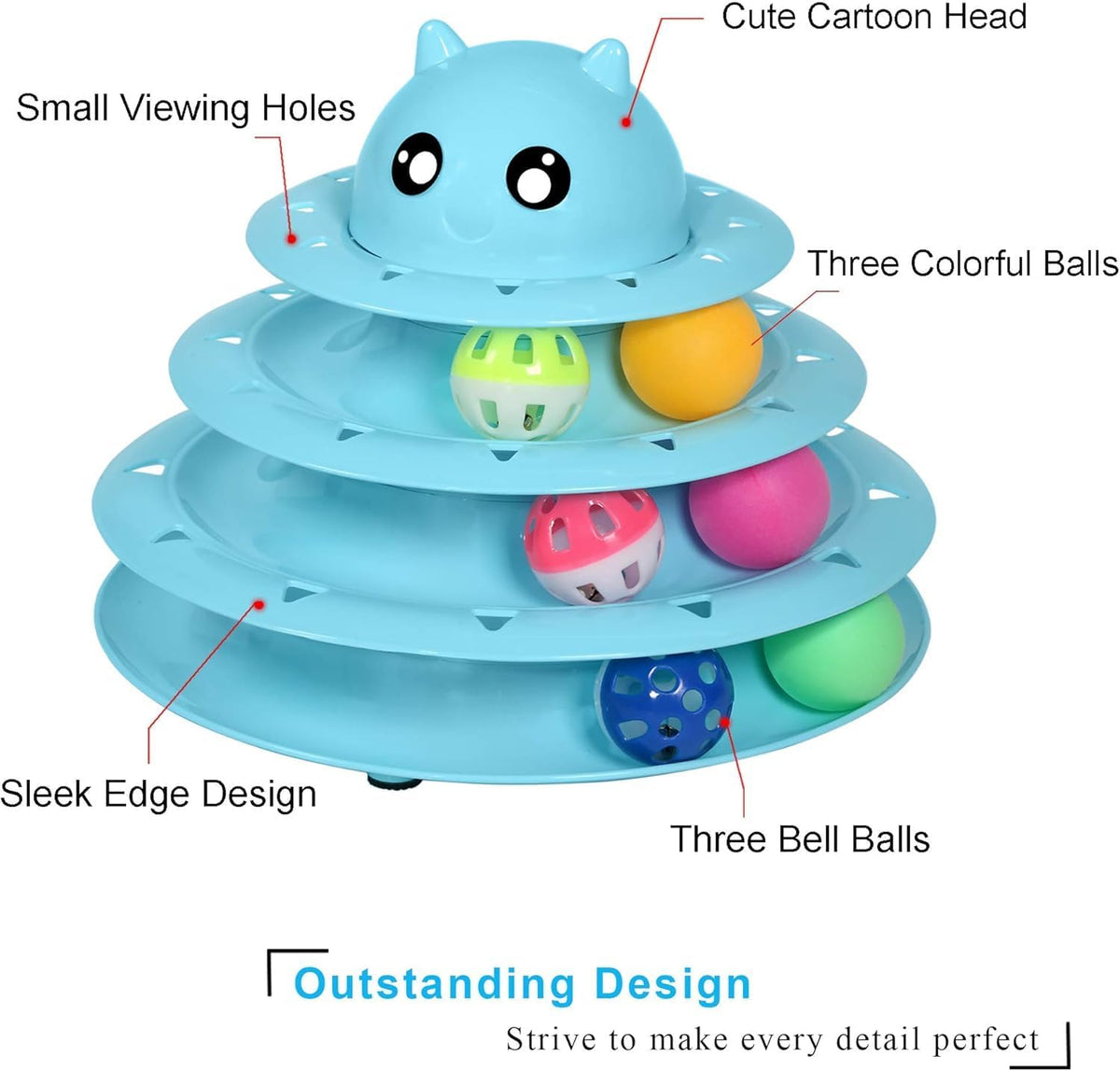 Upsky cat toy roller disassembled showing easy cleaning detachable layers