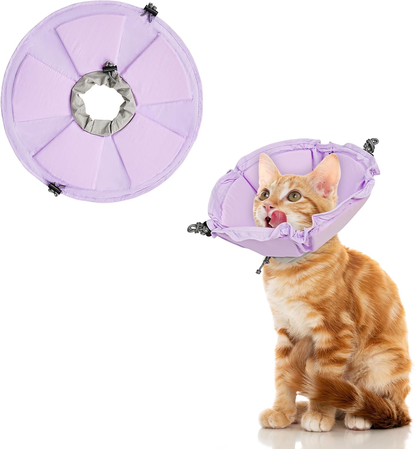 Cat Cone Collar Soft, Adjustable Elizabethan Collar for Cats to Stop Licking, Comfortable Lightweight Kitten Cone for Wound Healing and Surgery Recovery,S - Image 9