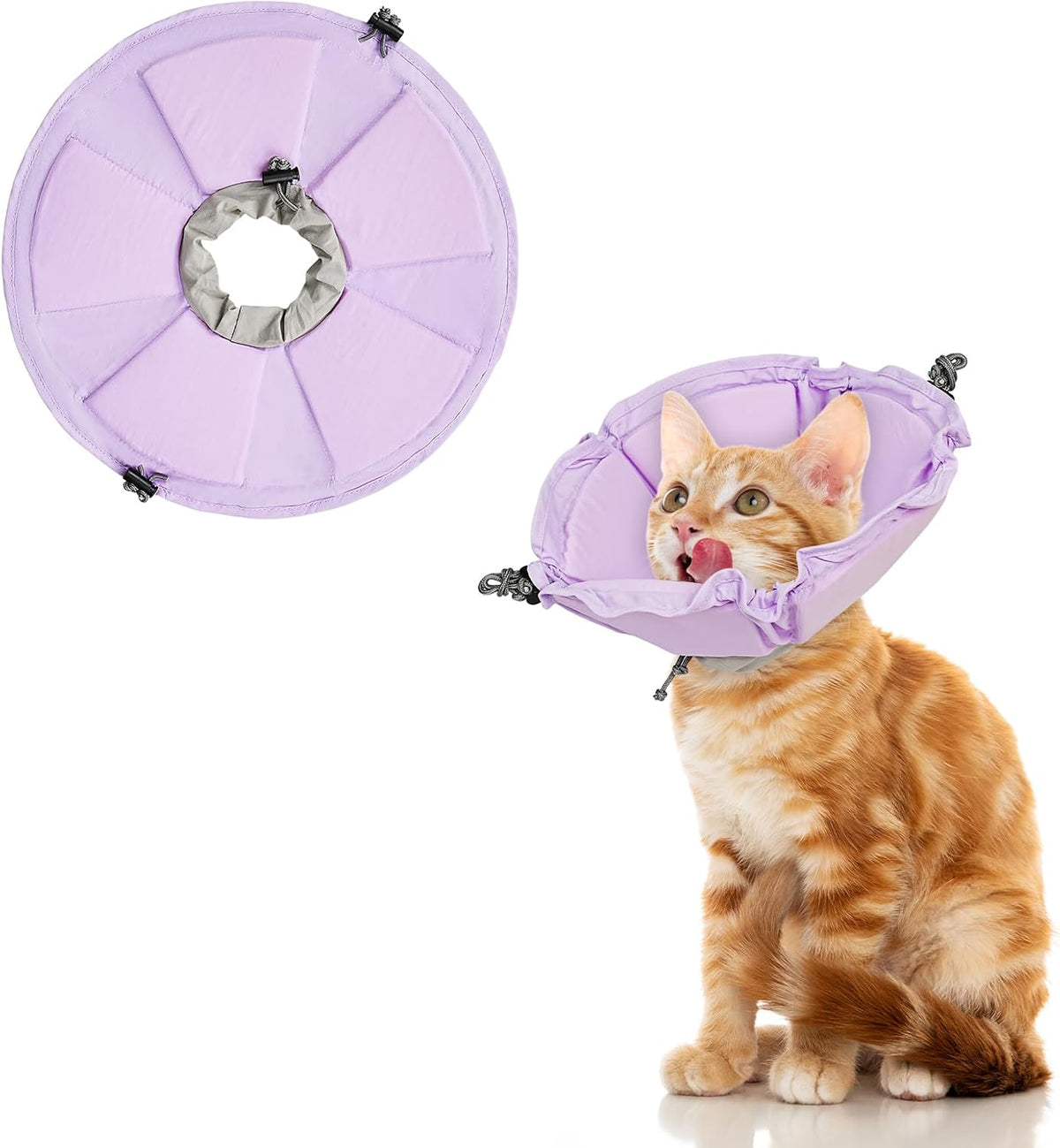 Cat Cone Collar Soft, Adjustable Elizabethan Collar for Cats to Stop Licking, Comfortable Lightweight Kitten Cone for Wound Healing and Surgery Recovery,S - Image 9