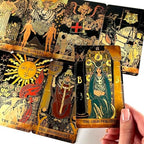 Crafterian tarot cards shown with storage box and gift bag