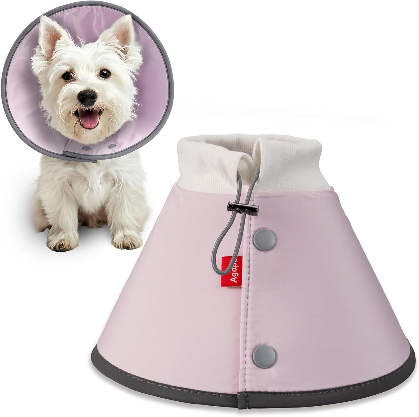 Agape Soft Dog Cone for Small Dogs & Cats, Recovery Collar to Stop Licking | Comfy E-Collar Alternative for Puppies, Adjustable Cloth Cone After Surgery, Protective Neck Cone for Kittens, Washable - Image 11
