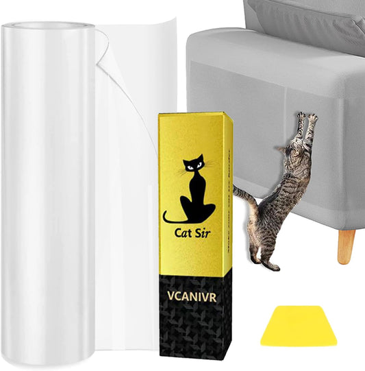 Vcanivr Cat Couch Protector front view on furniture