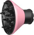RIJATRAGAR Universal Hair Diffuser pink front view showcasing honeycomb vents for curly hair styling