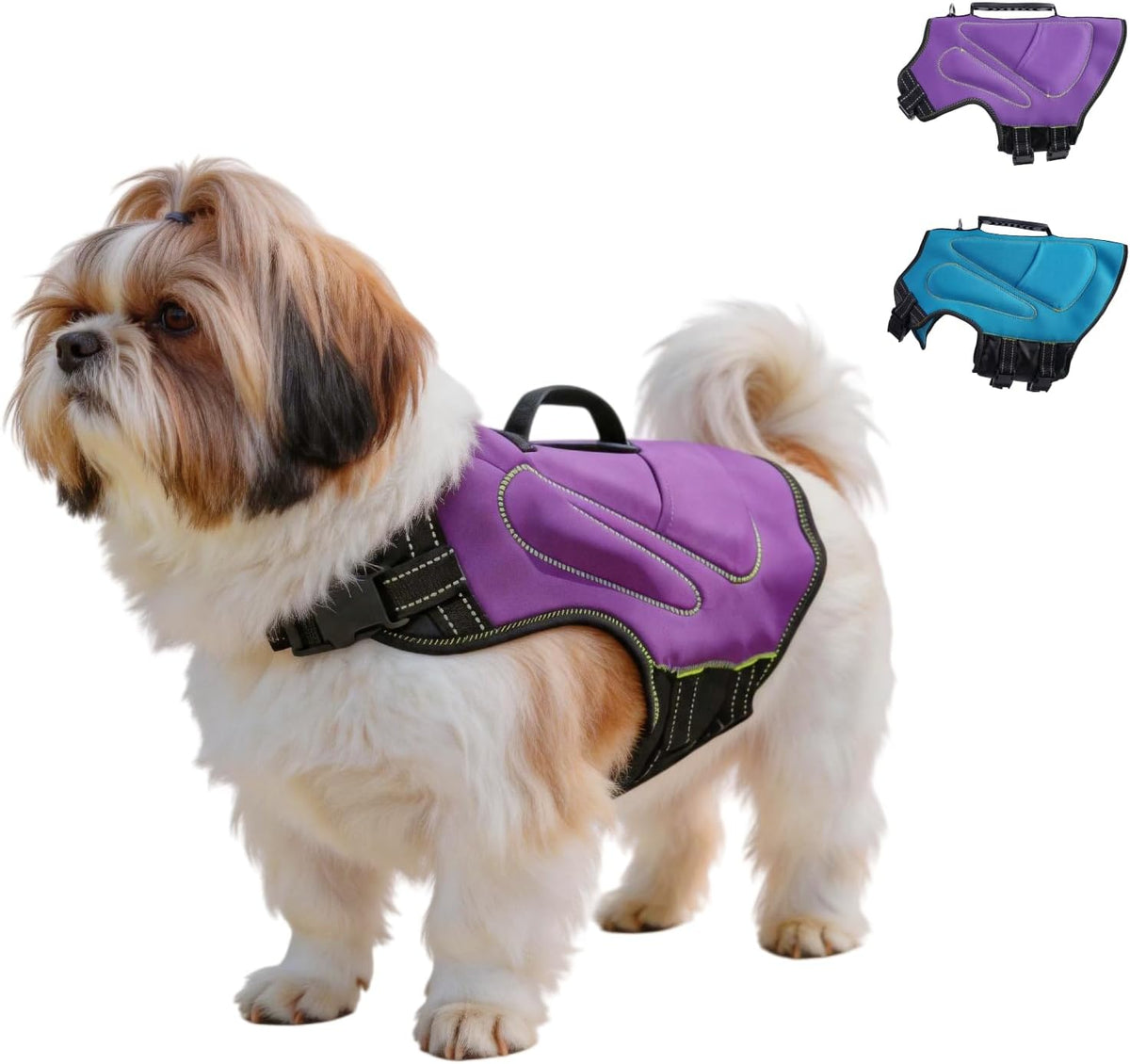 Slim Lightweight Dog Life Jacket, Neoprene Compact Dog Life Vest with High Buoyancy, Lift Handle & Double Safety Buckles, Waterproof Ergonomic Fit for Pool Boating Water Activities - Image 10