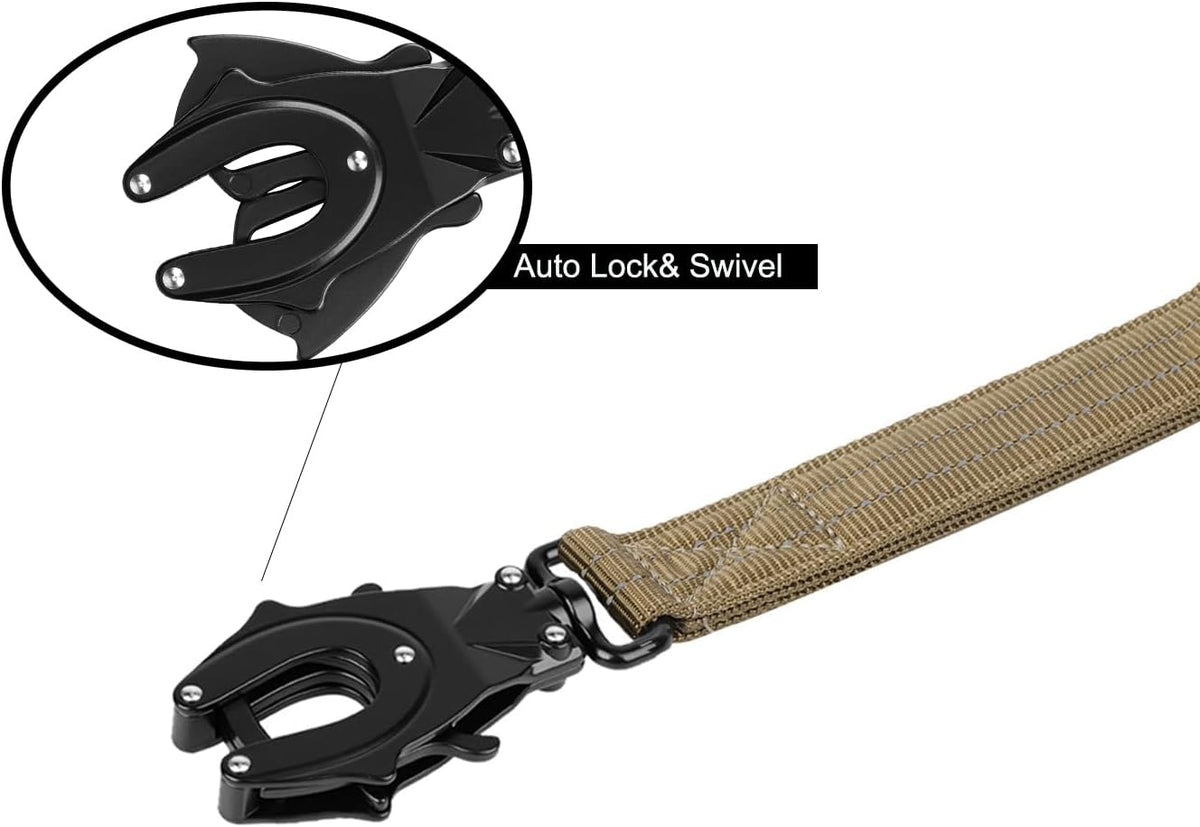 ICEFANG tactical pet lead built in alloy metal hands free D ring