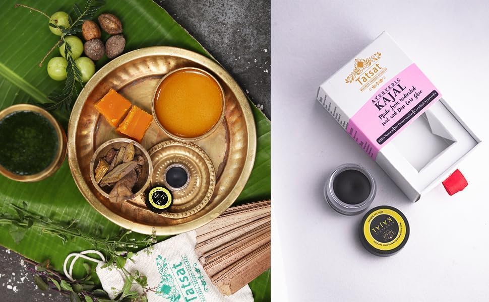 Ayurvedic herbal kajal for babies made with pure Desi cow ghee and medicated soot.