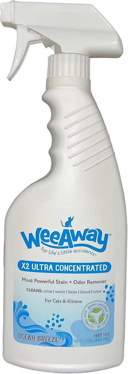 Wee Away X2 ultra concentrated cat spot cleaner for household surfaces