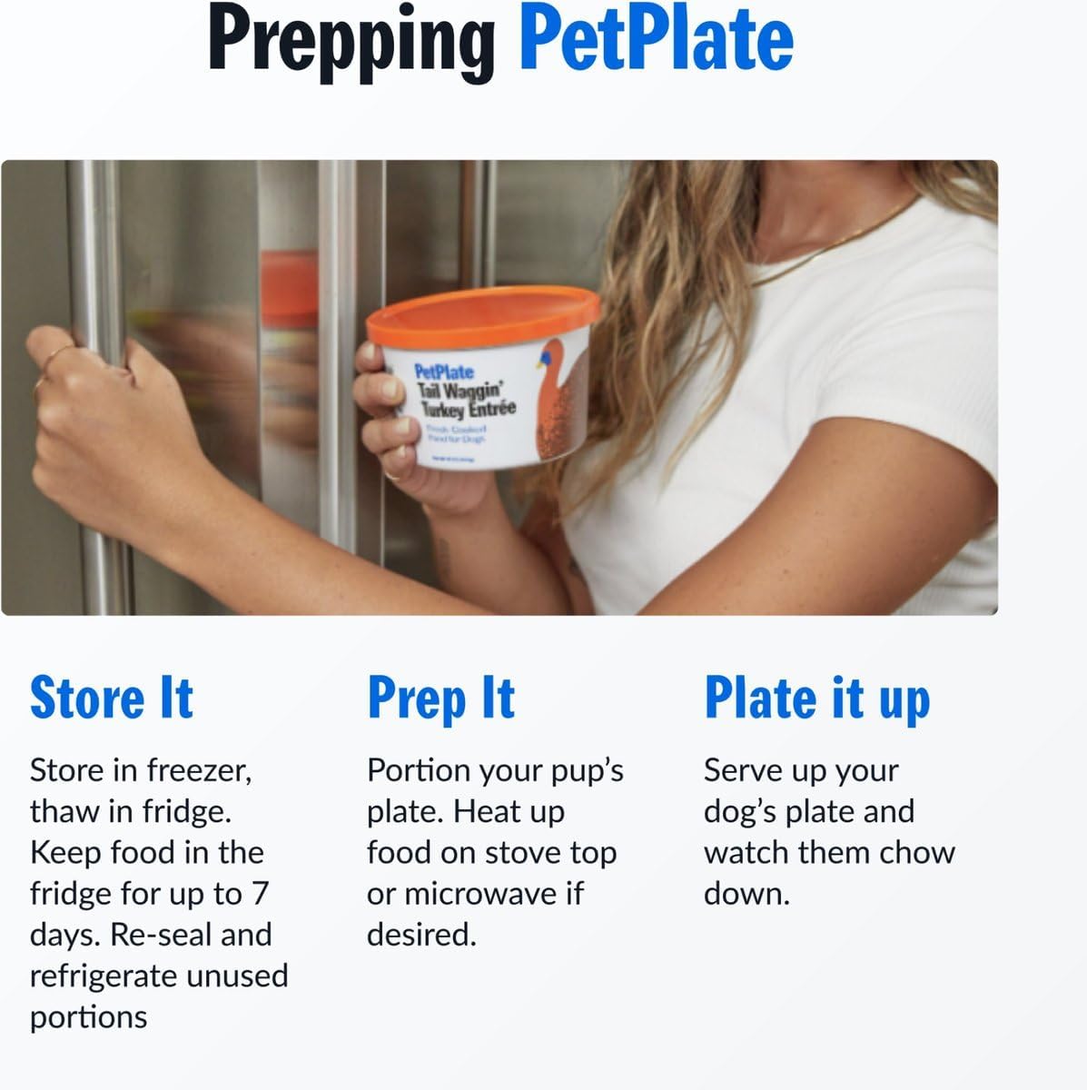 Dog eating PetPlate fresh food from a bowl