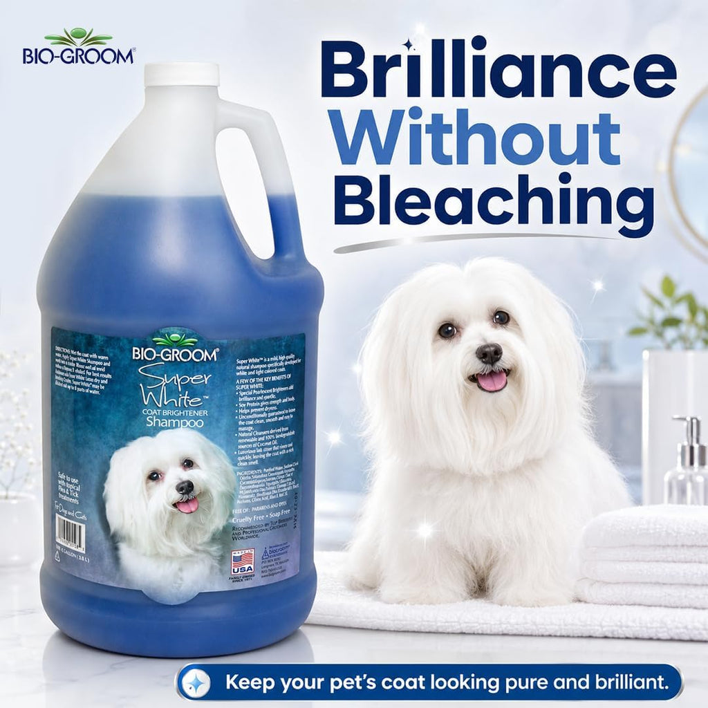 Bio-Groom Super White Dog Shampoo professional grooming bottle