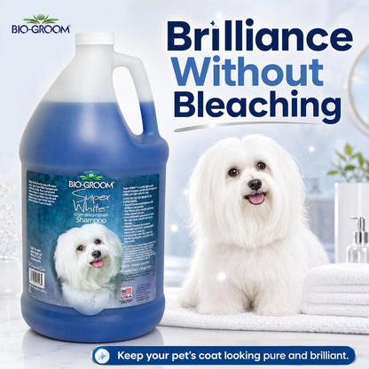 Textured lather of Bio-Groom Super White Shampoo showing rich consistency