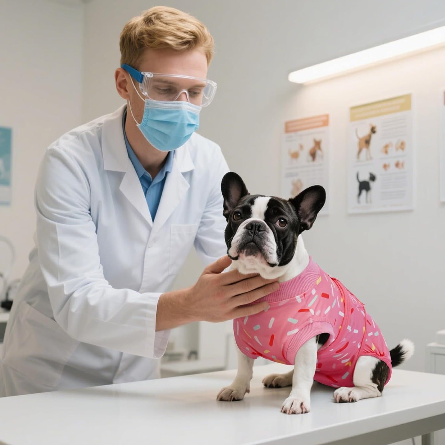 Kuoser soft e-collar alternative pink ribbon print pattern details
