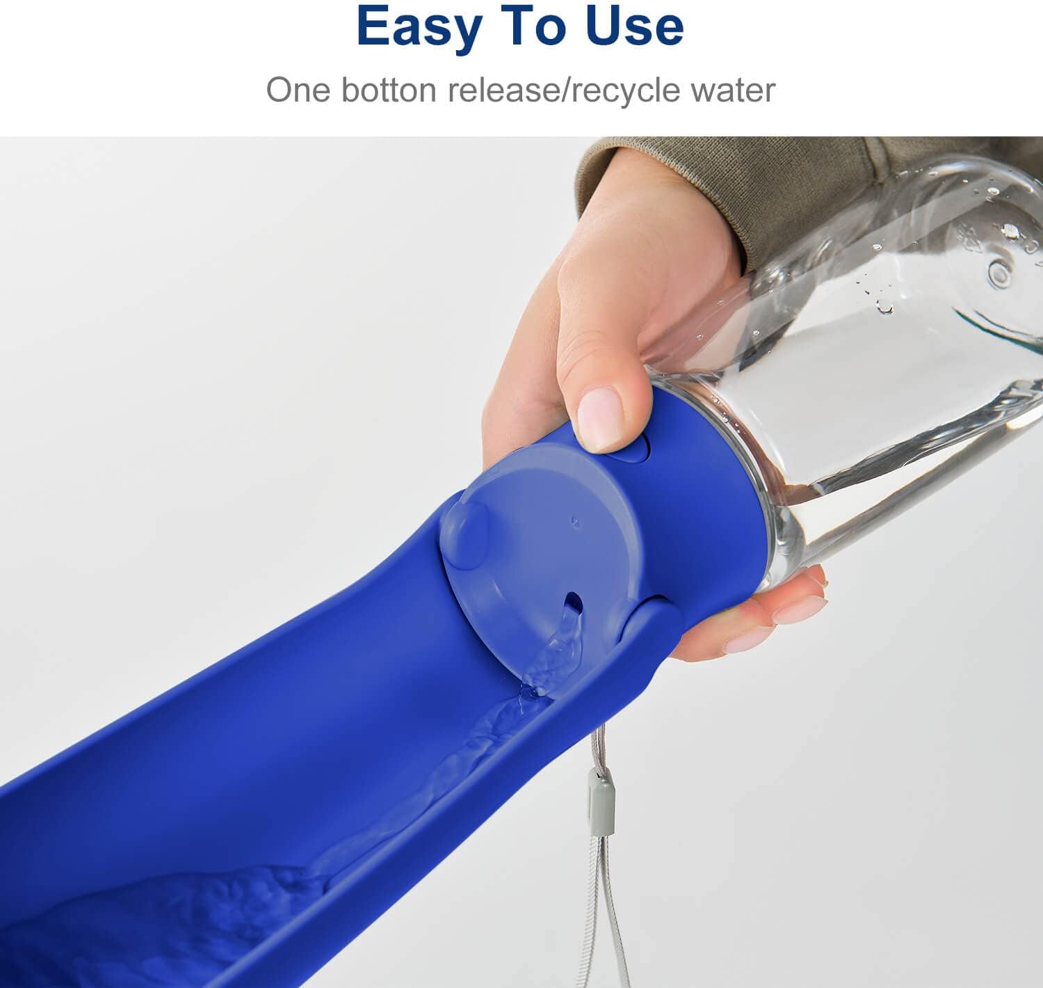 WePet puppy water bottle with expanded drinking bowl attachment