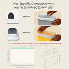 AWoHH drawstring cat litter bags inside an automatic self cleaning litter box drawer