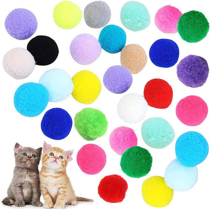 Lightweight and non toxic glitter fuzzy cat toys for indoor play