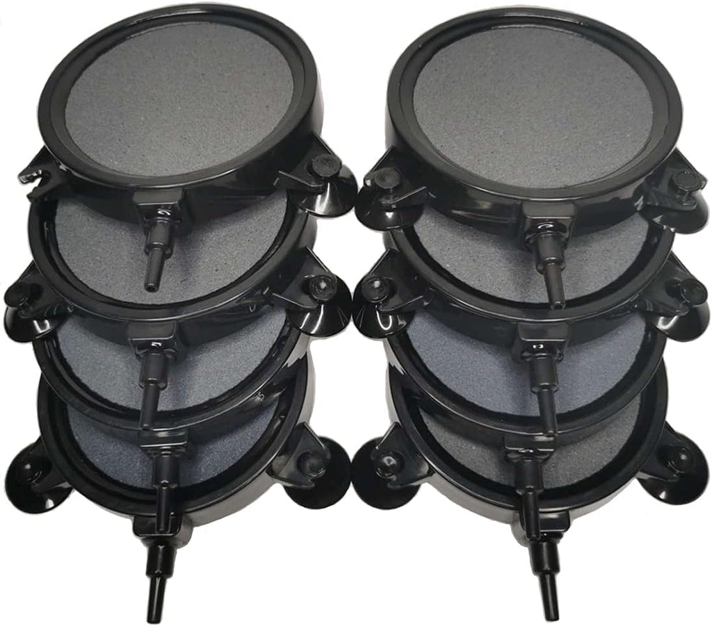 Package layout displaying the air stone disc and suction cup accessories