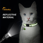 Close-up view of the cat face quick release safety breakaway buckle.