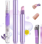 Gellen Ceramic Cuticle Oil Pusher Pen front view showing the sleek 3-in-1 design for precise nail care.