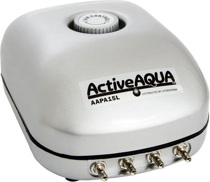 Active Aqua AAPA15L four outlet air pump front view for hydroponic aeration