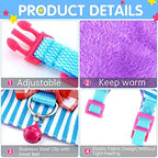 Soft plush lining and breathable mesh material detail of the pet vest