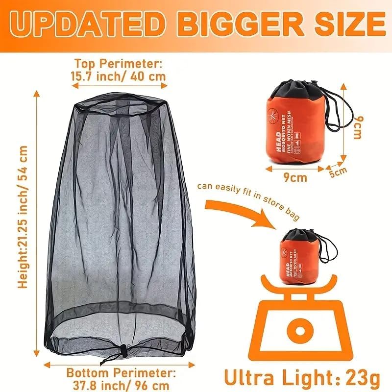 Cinvo bug face netting with adjustable drawstring detail.