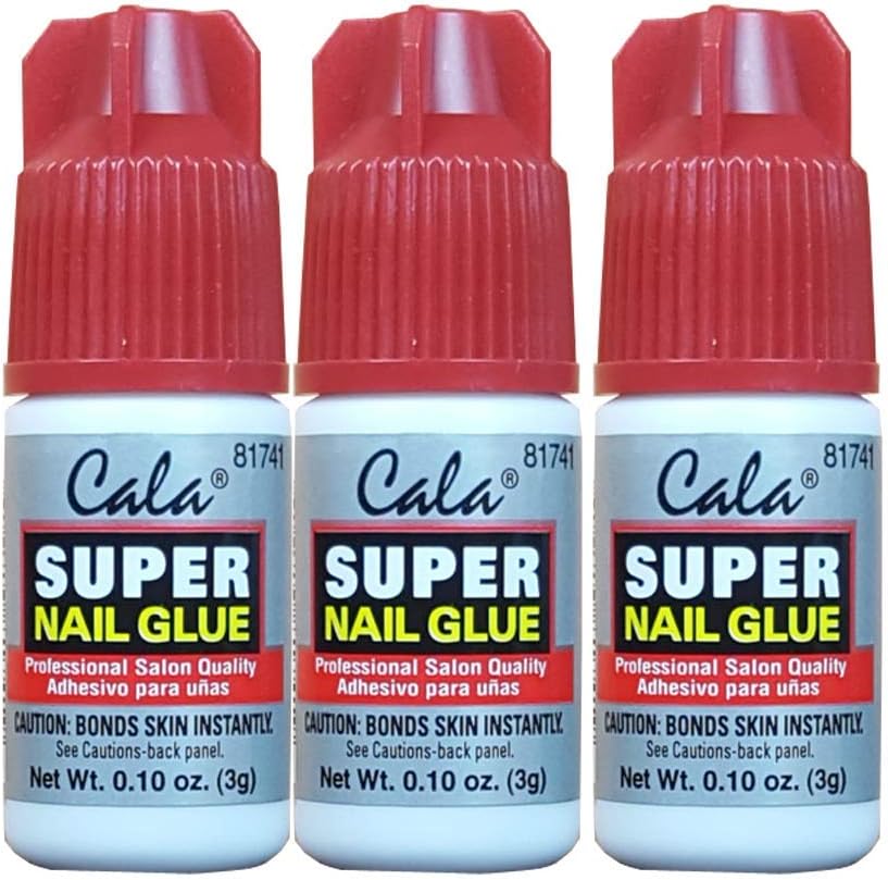 Cala Super Nail Glue set of three bottles front view