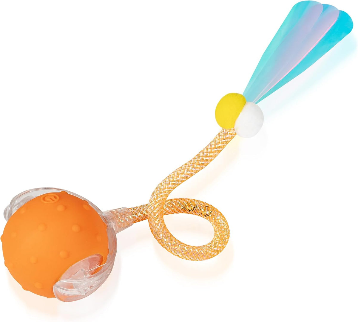 Interactive Cat Toys Ball for Indoor Cats, Automatic Moving Ball Toy with Elastic Mesh Tail, Chirping & Obstacle Avoidance and Motion Activated, GreenRechargeable - Image 9