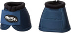 Weaver Equine large size black overreach boots designed for professional hoof protection.