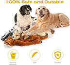 FIREOR durable pet chew toys bundle with close up on the premium non toxic fabric and strong stitching details