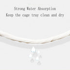 Close-up of absorbent texture on disposable pet cage tray mat