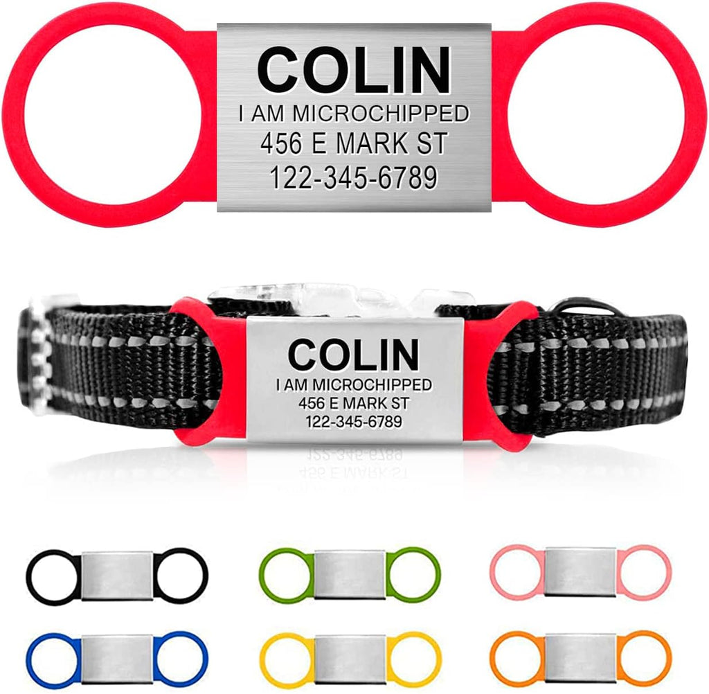 Personalized Dog Tag for Pets - No Noise - Engraved Dog Name Tag - Slide On Cat ID Tags - Custom Collar Tags for Small, Medium, Large Dogs and Cats - Silent Customized Puppy Identification Tags - Image 14