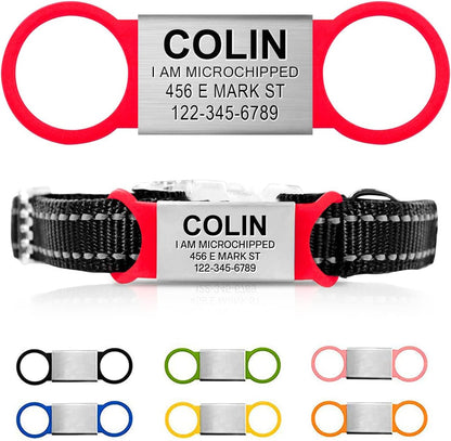 Personalized Dog Tag for Pets - No Noise - Engraved Dog Name Tag - Slide On Cat ID Tags - Custom Collar Tags for Small, Medium, Large Dogs and Cats - Silent Customized Puppy Identification Tags - Image 14