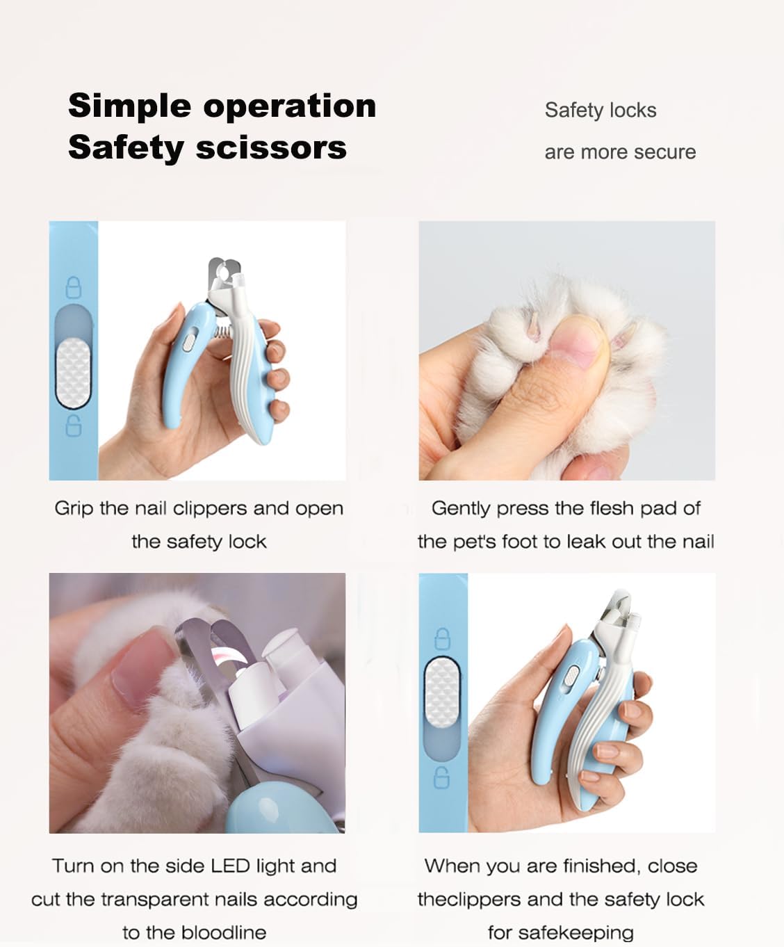 Ergonomic non-slip handle design of Ginalaia clipper