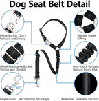 Plutus Pet dog seat belt showing shock absorbing bungee detail