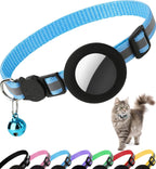 Airtag Cat Collar Breakaway, Reflective Kitten Collar with Apple Air Tag Holder and Bell for Girl Boy Cats, 0.4 Inches in Width and Lightweight(Black) - Image 10