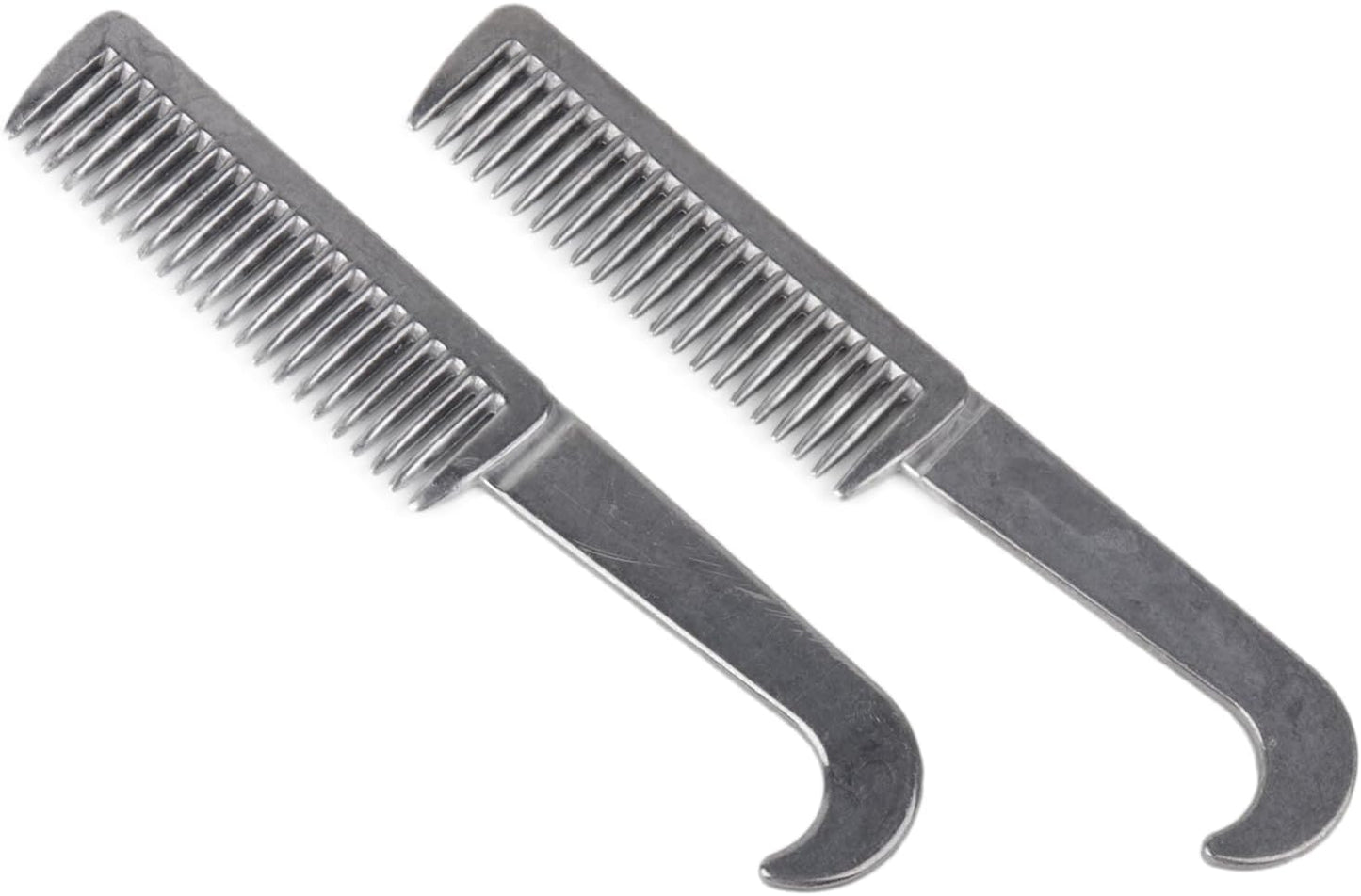 Close up of aluminum pocket comb teeth detail