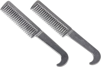 Close up of aluminum pocket comb teeth detail