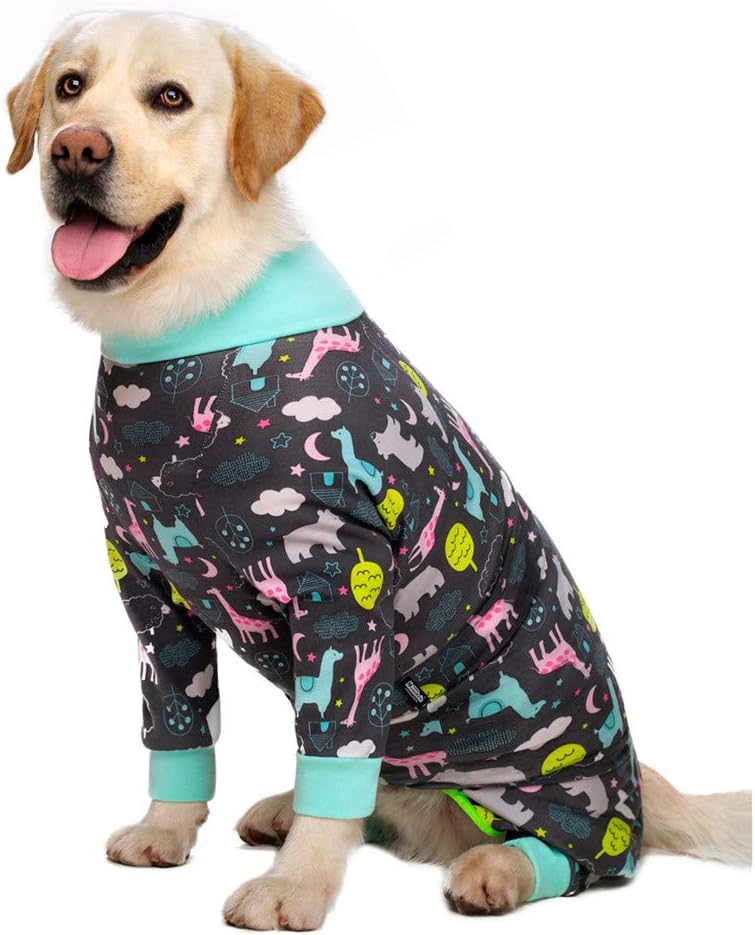 Full belly coverage dog pajamas jumpsuit for medium large dogs