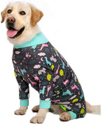 Full belly coverage dog pajamas jumpsuit for medium large dogs