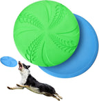 Nobleza dog flying disc 2 pack front view blue and green