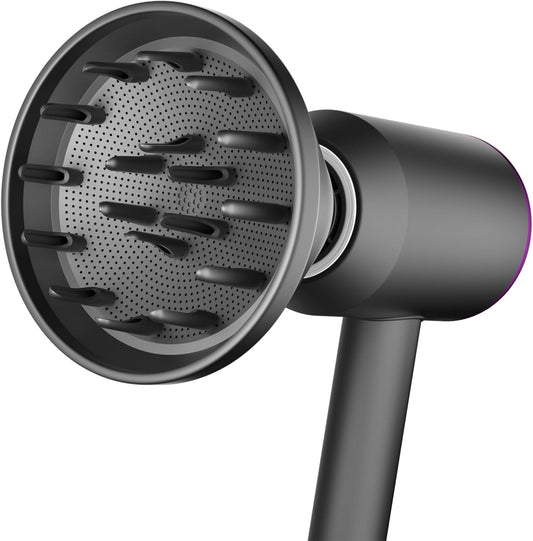 LhhTing magnetic hair diffuser attachment front view showcasing long prongs