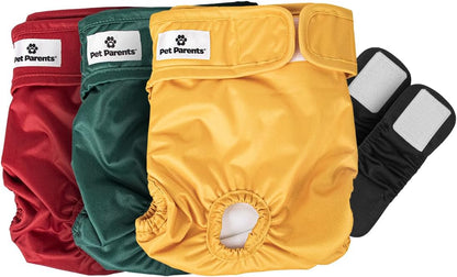 Pet Parents(R) Washable Dog Diapers (3pack) + Extendrs(R) of Durable Doggie Diapers, Premium Dog Diapers Female (Large, Princess) - Image 15