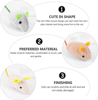 Natural catnip filled kitten toys in mixed colors