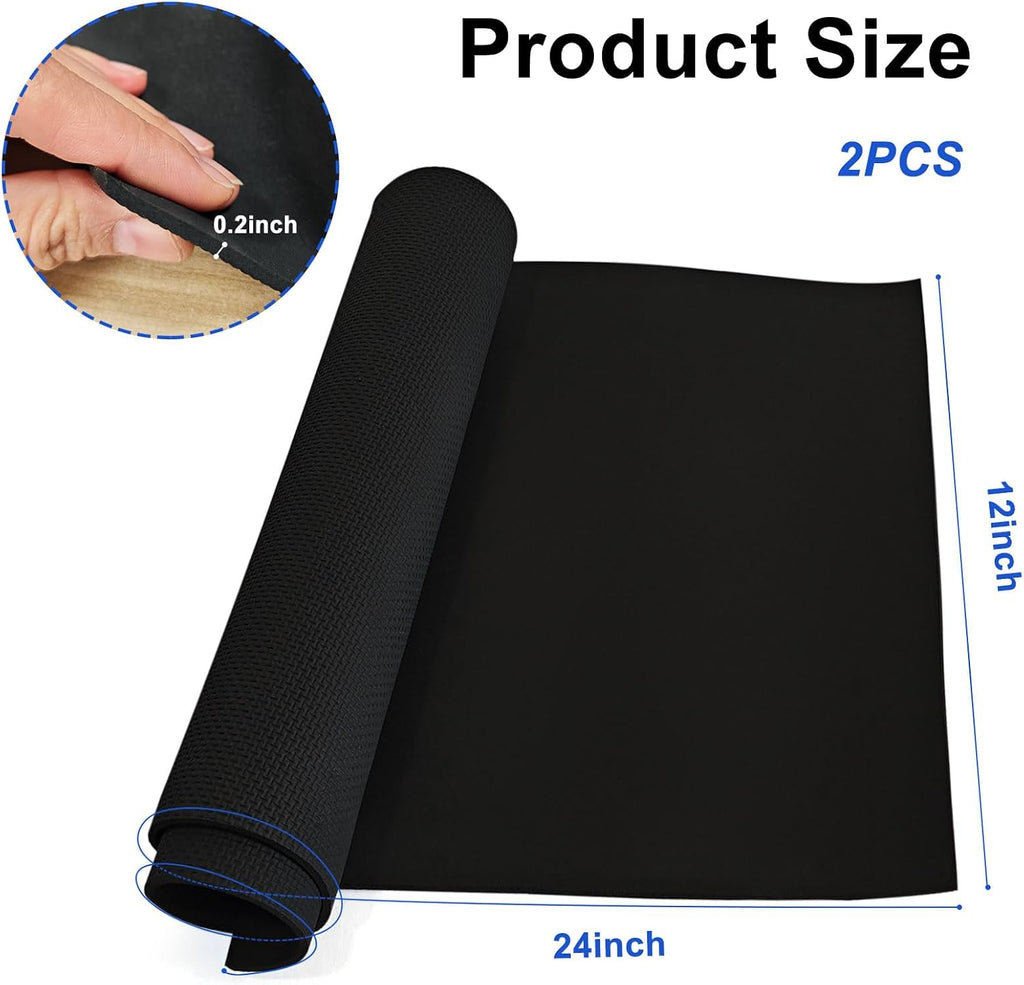 Two pack of twenty four by twelve inches fish tank pads laid flat on a wooden stand.